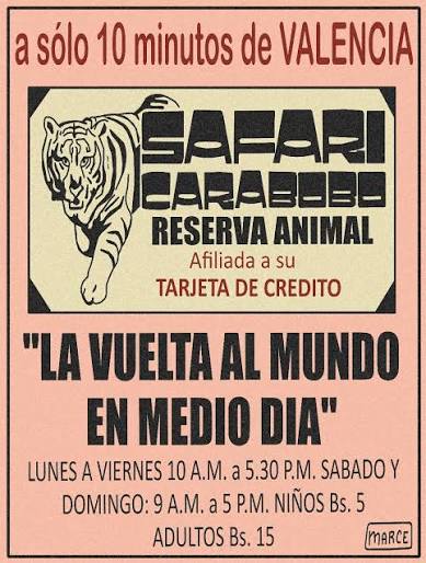 SAFARI CARABOBO fue un parque de animales que operó en Valencia, Venezuela, desde 1976 hasta 1990. Ubicado en el Municipio Libertador, vía Campo Carabobo. La atracción ofrecía a los visitantes la experiencia
