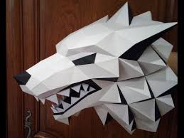 Pepakura Wolf Got Youtube Cool Welding Projects Paper Sculpture Cardboard Props