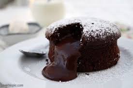 Yummy Lava Cake Hollywood Grill Has Amazing Cakes Like This Warm It Up For 10 Seconds And Bam Your Cake Is Barfi Molten Chocolate Cake Desserts Crunch Cake
