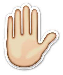 Raised Hand Hand Emoji Emoji Stickers Raised Hands Emoji