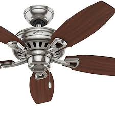 Hunter Fan 44 Inch Ceiling Fan Without Light And 5 Cherried Walnut Reversible Blades Renewed In 2020 Ceiling Fans Without Lights Ceiling Fan Brushed Nickel Ceiling Fan