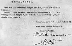 Naskah Teks Proklamasi Otentik Kemerdekaan Ri 17 Agustus 1945 Indonesia Teks Tokoh Sejarah