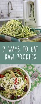 Jun 20, 2014 · zucchini tots. 7 Ways To Eat Raw Zoodles Raw Zucchini Noodles Are A Healthy Gluten Free Low Carb Way To Add Some Nood Zoodle Recipes Easy Healthy Recipes Raw Food Recipes