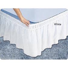 Tt21good product for the price5. Wrap Around Dust Ruffle Cotton Blend Bed Skirt 14 Inch Drop Queen King Size White Walmart Com Walmart Com
