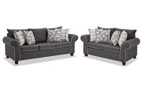 Spencer Gray Sofa Loveseat Bobs Com In 2021 Living Room Sets Cheap Living Room Sets Cheap Furniture Stores