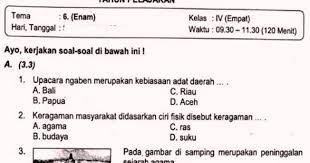 Check spelling or type a new query. Soal Ulangan Kelas 4 Tema 6 Kurikulum 2013 Sekolahdasar Net