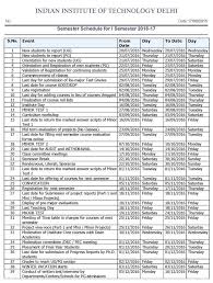 Academic Calendar Iit Delhi 2020 2021 Studychacha