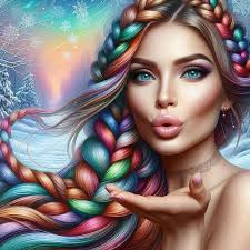 Can someone please make me a happy heavenly birthday please with a women  with brown hair. Thanks