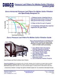 It clogs up, the complaints say, and needs more cleaning than the. Durco Pressure Leaf Sulfur Filtration Filtration Industrial Processes