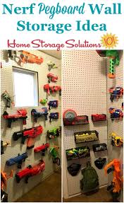 We had the idea to build a secret diy nerf storage wall in his bedroom. Nerf Storage Organization Ideas For Blasters Accessories
