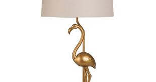 Lampe Flamant Rose Doree Abat Jour Beige Lampe Flamant Rose Lampes De Table Et Abat Jour