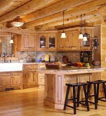 Countertops, faucets, sinks, toilets, cabinets, saunas, hot tubs 7 Cottage Kitchen Style A Small Paradise In Your Home Log Home Kitchens Log Home Kitchen Log Cabin Kitchens