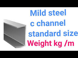 Multiply the weight capacity of each pipe by the number of pipes in the structure bear in mind that this simple loading capacity formula is intended solely to provide you with general guidelines. Mild Steel C Channel Standard Sizes Weight Kg M Youtube