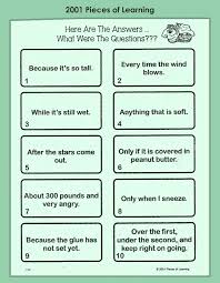 Here Are The Answers What Is The Question 2001 Pieces Of Learning Creative Thinking Skills Thinking Skills Assessment Strategies