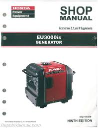 Generator model eu3000is type ~. Honda Eu3000is Generator Shop Manual