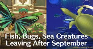 New horizons fish in the game is part of making sure blathers' museum is fully kitted out. Bugs Fish Sea Creatures Leaving In September For Animal Crossing New Horizons Northern Southern Hemisphere Animal Crossing World