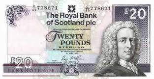 The uk government owns a controlling stake of 82% of the rbs's ordinary shares, however the bank itself. Banknoten De Banknoten Papiergeld Schottland Royal Bank Of Scotland