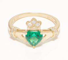 Diamonique Claddagh Ring Sterling Silver Qvc Com Silver Engagement Rings Sterling Silver Bracelets Silver Diamond Jewelry