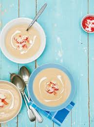 Ricardo S Recipe Cream Of Cauliflower And Lobster Soup Lobster Soup Soup Ricardo Recipe