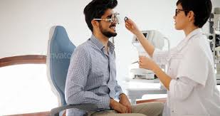 Optometrist Checking Patient Eyesight And Vision Correction Medical Photography Optometrist Optometry