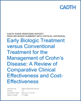 early biologic treatment versus conventional treatment for