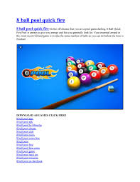8 ball pool's level system means you're always facing a challenge. 8 Ball Pool Quick Fire By Serajbung15 Issuu