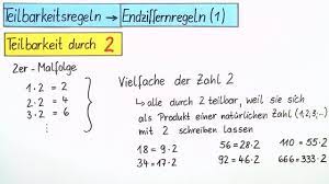 Beachtet, dass wir uns im raum der ganzen zahlen befinden. Teilbarkeitsregeln Endziffernregeln 1 Inkl Ubungen