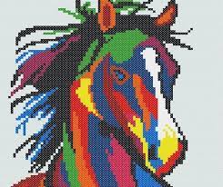 This is an instant download pdf cross stitch pattern. Cross Stitch Pattern Horse Modern X Stitch Instant Pdf Download Horse Embroidery Animal Xstitch Easy Cross Stitch Horse Cross Stitch Animals Cross Stitch
