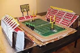 This Is Commonwealth Stadium In Edmonton Alberta Where The Edmonton Eskimos Play The Hardest Part Was Doing The L Candy Sticks Gingerbread Gingerbread House