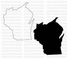 Wisconsin State Map Svg Png Jpg Vector Graphic Clip Art Etsy Clip Art State Map Wisconsin State