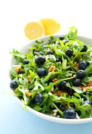 Blueberry Walnut Salad With Lemon Dressing Haute Healthy Living Recipe Easy Salad Recipes Blueberry Salad Delicious Clean Eating