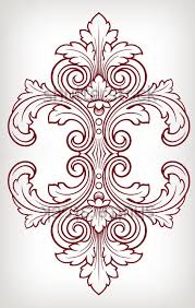 Baroque Damask Nakis Desenleri Cizimler Aplike Desenleri