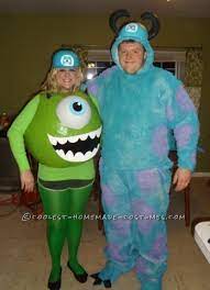 I was mike, kyle was sully, and our little dog lou was boo. Awesome Mike And Sully Monsters Inc Couples Costume