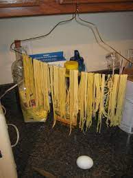 Don T Have A Drying Rack To Dry Pasta On Use A Coat Hanger