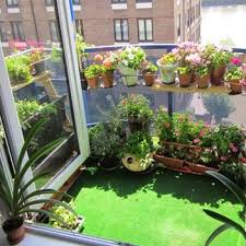 Having a magnificent view of the green artificial turf on. Balcony Synthetic Artificial Grass Turf Ruby Turf Direct