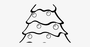 Simple black and white illustration. Image Library 2017 Drawing Easy Clipart White Christmas Tree Transparent Png 750x350 Free Download On Nicepng