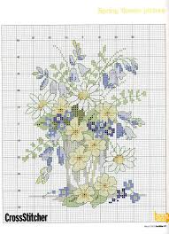 Cross Stitch Flowers Spring Flowers Free Pattern Chart