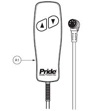Pride Mobility Seat Lift Chair Recliner Hand Control Remote 2 Button Kit120002