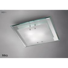 Mashiko 400 square ceiling light chrome bathroom ceiling light. Deco D0011 Mira 3 Light Medium Square Flush Ceiling Fitting In Polished Chrome Finish With Frosted Glass Castlegate Lights
