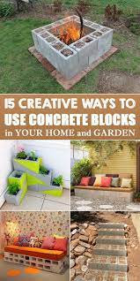 A diy outdoor bench which you can place in the backyard, the garden, on the patio or next to a fire pit. 15 Creative Ways To Use Concrete Blocks In Your Home And Garden Garden Projects Backyard Landscaping Backyard