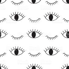 Aesthetic Cute Black And White Pattern Background Black And White Abstract Pattern With Open And Winking Eyes Cute Eye Black And White Abstract White Pattern Background Pattern Art