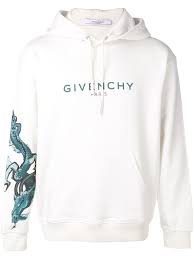 Givenchy Givenchy Dragon Motif Hoodie White Givenchy Cloth Designer Clothes For Men White Hoodie Outfit Hoodie Outfit Men