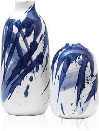 It's a true white ceramic wall tile in a traditional design and a new, modern color. Buy Teresa S Collections Oriental Blue And White Ceramic Vase Set Of 2 Decorative Glazed Vases For Home Decor Elegant Vase For Mantel Table Living Room Decoration 7 2 11 4 Tall Online In Indonesia B086dlflb5