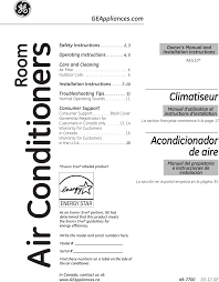 Parts for 1850 models of lg air conditioners. 001 Window Air Conditioner User Manual General Electric