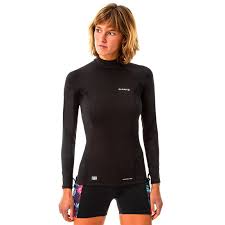 8,90€ gestickte briefkappe damen outdoor baseballmütze. Uv Shirt Langarm Surfen Neotherl Neopren Und Fleece Damen Schwarz Olaian