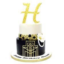 1920's inspired hanging chandelier style cake. Great Gatsby Cake 3 Wedding Cakes
