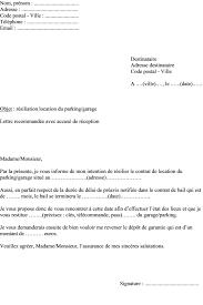 Modele De Lettre Demande Resiliation Contrat De Location D Une Place De Parking Ou Garage En 2020 Exemple De Lettre Modeles De Lettres Modele Lettre De Motivation