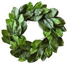 Easter holiday wreath hearth & hand w/ magnolia faux craspedia indoor 16 yellow. Mountain Magnolia Wreath 24 Contemporary Wreaths And Garlands By Mills Floral Company Houzz