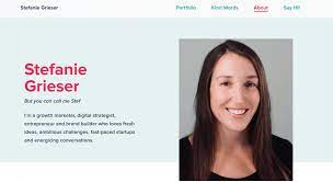 A personal, or portfolio, website is an opportunity to reach more people with your work. Portfolio Website Stefanie Grieser Portfolio Website Examples Portfolio Website Personal Website Portfolio