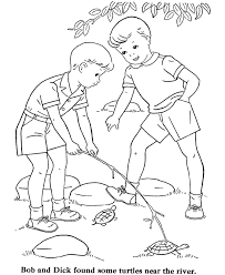 Boy Coloring Pages Play With Turtles Printable Kids Coloring Pages Coloring Pages For Boys Coloring Books